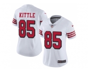 Women Nike San Francisco 49ers #85 George Kittle White Rush Stitched NFL Vapor Untouchable Limited Jersey