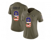 Women Nike San Francisco 49ers #9 Robbie Gould Limited Olive USA Flag 2017 Salute to Service NFL Jersey