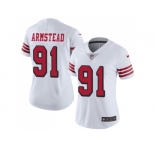 Women Nike San Francisco 49ers #91 Arik Armstead White Rush Stitched NFL Vapor Untouchable Limited Jersey