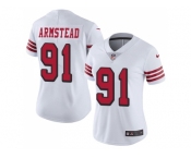 Women Nike San Francisco 49ers #91 Arik Armstead White Rush Stitched NFL Vapor Untouchable Limited Jersey