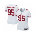 Women Nike San Francisco 49ers #95 Tank Carradine Game White NFL Jersey