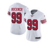 Women Nike San Francisco 49ers #99 DeForest Buckner White Rush Stitched NFL Vapor Untouchable Limited Jersey