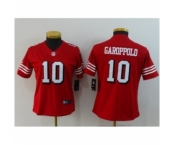 Women San Francisco 49ers #10 Jimmy Garoppolo Limited Red Rush Vapor Untouchable Football Jerseys
