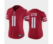 Women San Francisco 49ers #11 Brandon Aiyuk Red Team Color Stitched NFL Vapor Untouchable Limited Jersey