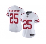 Women San Francisco 49ers #25 Richard Sherman White Stitched NFL Vapor Untouchable Limited Jersey
