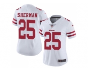 Women San Francisco 49ers #25 Richard Sherman White Stitched NFL Vapor Untouchable Limited Jersey