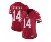 Women's Nike San Francisco 49ers #14 Y.A. Tittle Vapor Untouchable Limited Red Team Color NFL Jersey