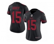 Women's Nike San Francisco 49ers #15 Josh Huff Limited Black Rush NFL Jersey