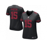 Women's Nike San Francisco 49ers #15 Pierre Garcon Game Black NFL Jersey