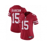 Women's Nike San Francisco 49ers #15 Pierre Garcon Vapor Untouchable Limited Red Team Color NFL Jersey