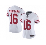 Women's Nike San Francisco 49ers #16 Joe Montana Vapor Untouchable Limited White NFL Jersey