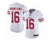 Women's Nike San Francisco 49ers #16 Joe Montana Vapor Untouchable Limited White NFL Jersey