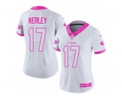 Women's Nike San Francisco 49ers #17 Jeremy Kerley Limited White Pink Rush Fashion NFL Jersey