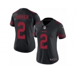 Women's Nike San Francisco 49ers #2 Brian Hoyer Limited Black Rush NFL Jersey