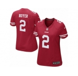 Women's Nike San Francisco 49ers #2 Brian Hoyer Limited Red Team Color NFL Jersey