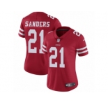 Women's Nike San Francisco 49ers #21 Deion Sanders Vapor Untouchable Limited Red Team Color NFL Jersey