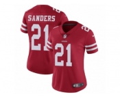 Women's Nike San Francisco 49ers #21 Deion Sanders Vapor Untouchable Limited Red Team Color NFL Jersey
