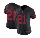 Women's Nike San Francisco 49ers #21 Frank Gore Black Vapor Untouchable Elite Player NFL Jersey