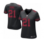 Women's Nike San Francisco 49ers #21 Frank Gore Game Black NFL Jersey