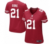 Women's Nike San Francisco 49ers #21 Frank Gore Game Red Team Color NFL Jersey