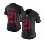 Women's Nike San Francisco 49ers #21 Frank Gore Limited Black Rush Vapor Untouchable NFL Jersey