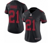 Women's Nike San Francisco 49ers #21 Frank Gore Limited Black Rush Vapor Untouchable NFL Jersey
