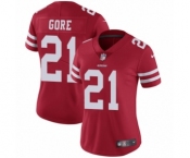 Women's Nike San Francisco 49ers #21 Frank Gore Red Team Color Vapor Untouchable Limited Player NFL Jersey