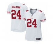 Women's Nike San Francisco 49ers #24 Shaun Draughn Limited White NFL Jersey