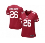 Women's Nike San Francisco 49ers #26 Rashard Robinson Game Red Team Color NFL Jersey