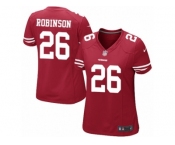 Women's Nike San Francisco 49ers #26 Rashard Robinson Game Red Team Color NFL Jersey