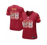 Women's Nike San Francisco 49ers #28 Carlos Hyde Limited Red Strobe NFL Jersey