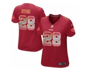 Women's Nike San Francisco 49ers #28 Carlos Hyde Limited Red Strobe NFL Jersey