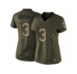 Women's Nike San Francisco 49ers #3 C. J. Beathard Limited Green Salute to Service NFL Jersey