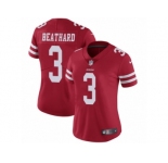 Women's Nike San Francisco 49ers #3 C. J. Beathard Vapor Untouchable Limited Red Team Color NFL Jersey