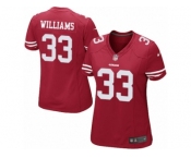 Women's Nike San Francisco 49ers #33 Joe Williams Limited Red Team Color NFL Jersey