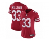 Women's Nike San Francisco 49ers #33 Joe Williams Vapor Untouchable Limited Red Team Color NFL Jersey