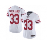 Women's Nike San Francisco 49ers #33 Joe Williams Vapor Untouchable Limited White NFL Jersey
