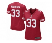Women's Nike San Francisco 49ers #33 Rashard Robinson Limited Red Team Color NFL Jersey