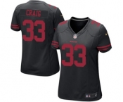 Women's Nike San Francisco 49ers #33 Roger Craig Black NFL Jersey