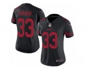 Women's Nike San Francisco 49ers #33 Roger Craig Limited Black Rush NFL Jersey