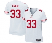 Women's Nike San Francisco 49ers #33 Roger Craig White NFL Jersey