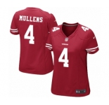 Women's Nike San Francisco 49ers #4 Nick Mullens Game Red Team Color NFL Jersey