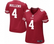 Women's Nike San Francisco 49ers #4 Nick Mullens Game Red Team Color NFL Jersey