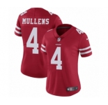 Women's Nike San Francisco 49ers #4 Nick Mullens Red Team Color Vapor Untouchable Limited Player NFL Jersey