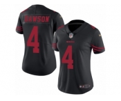 Women's Nike San Francisco 49ers #4 Phil Dawson Limited Black Rush NFL Jersey