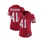 Women's Nike San Francisco 49ers #41 Ahkello Witherspoon Vapor Untouchable Limited Red Team Color NFL Jersey