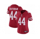 Women's Nike San Francisco 49ers #44 Tom Rathman Vapor Untouchable Limited Red Team Color NFL Jersey