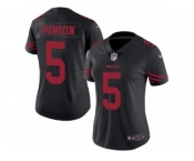 Women's Nike San Francisco 49ers #5 Bradley Pinion Limited Black Rush NFL Jersey
