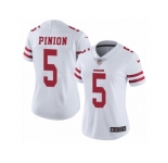 Women's Nike San Francisco 49ers #5 Bradley Pinion Vapor Untouchable Limited White NFL Jersey