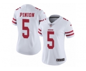 Women's Nike San Francisco 49ers #5 Bradley Pinion Vapor Untouchable Limited White NFL Jersey